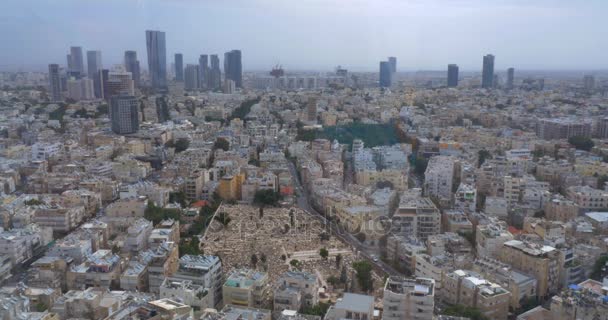 Letecké Panorama Tel Avivu. Izraelská architektura — Stock video