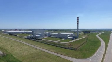 Endüstriyel tesisin hava görüntüsü