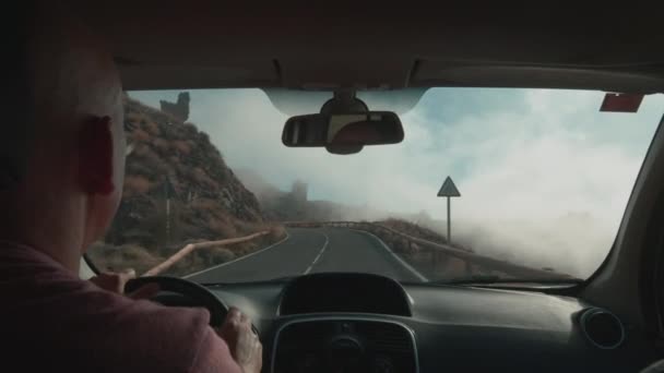 Автомобильное путешествие на вулкан Тейде на Тенерифе — стоковое видео