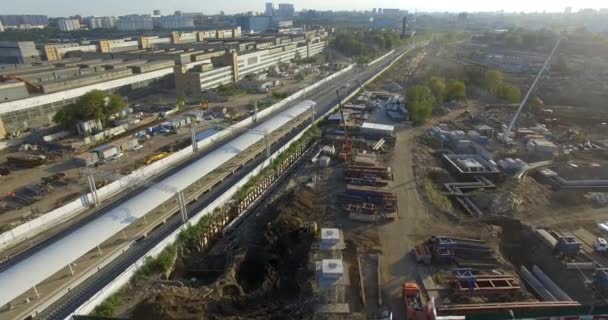 Veduta aerea di una zona industriale — Video Stock