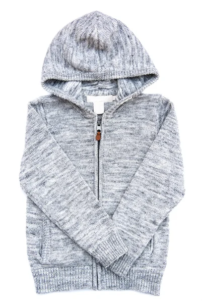 Gray hoodie sweater. — Stock Photo, Image
