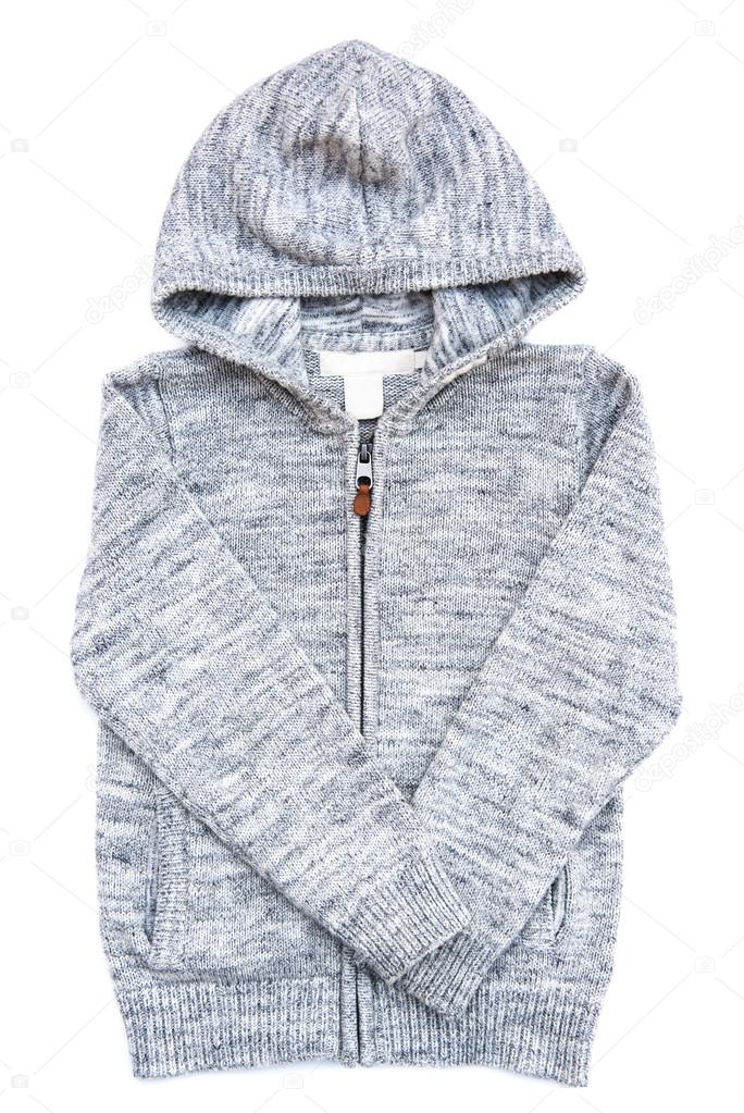 Gray hoodie sweater.
