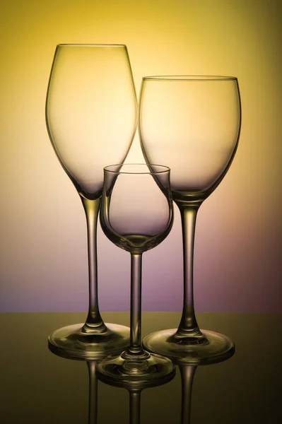 Bicchieri di vino diversi — Foto Stock