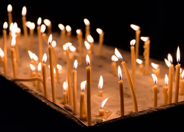 Closeup of burning candle — Stock Photo, Image