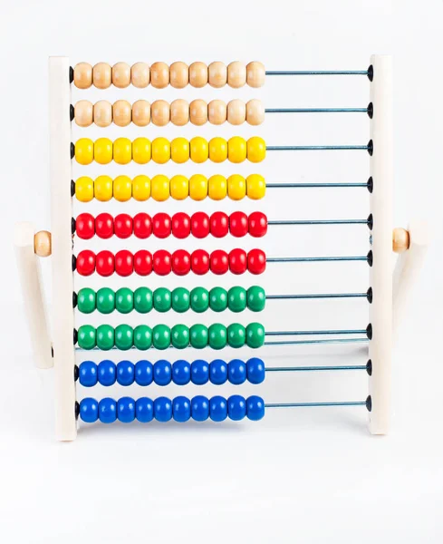 Färg trä abacus — Stockfoto
