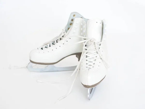 Skates female on white isolated background — Stock Photo, Image