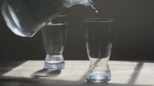 Glas Wasser — Stockvideo