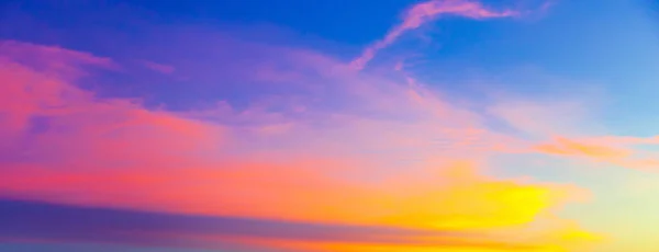 stock image Vivid color clouds in twilight sky at evening in summer day.