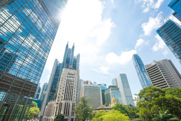 Hong Kong Central byggnader Stockbild