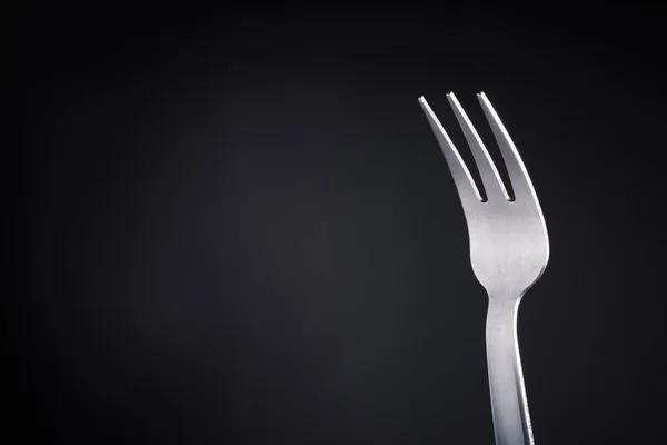 Fork in Black Background — Stock Photo, Image