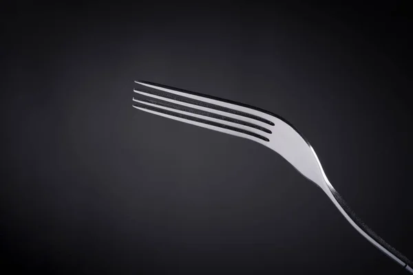 Fork in Black Background — Stock Photo, Image