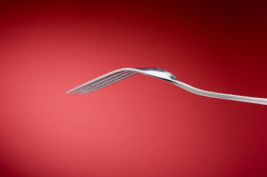 Kırmızı arka plan, yatay çatal