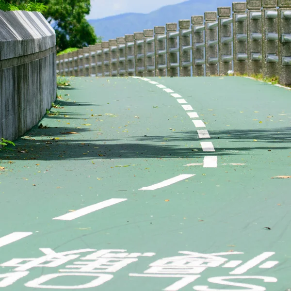 Gröna cykel Road — Stockfoto