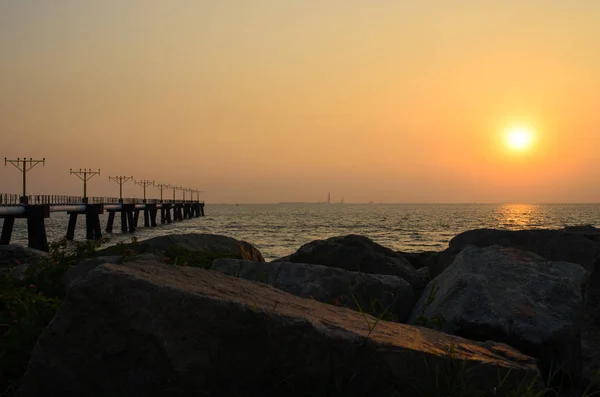 Pôr do sol em Hong Kong — Fotografia de Stock