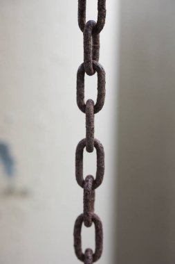 Old rusty anchor iron chain clipart