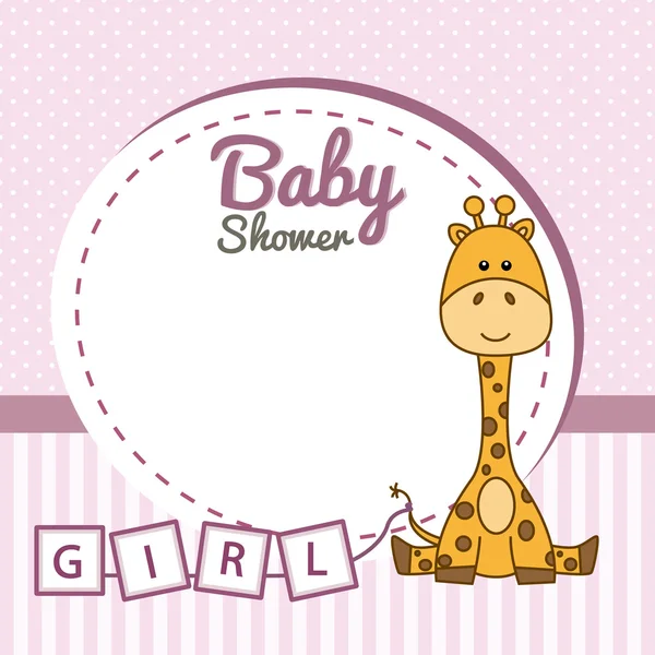 Çerçeve bebek zürafa — Stok Vektör