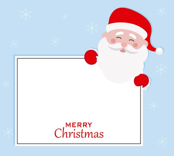 Santa Claus con cartel — Vector de stock