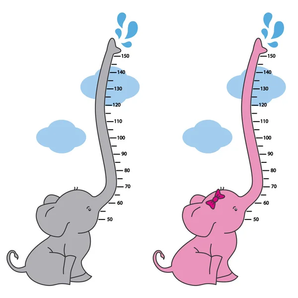 Mètre mur éléphant — Image vectorielle