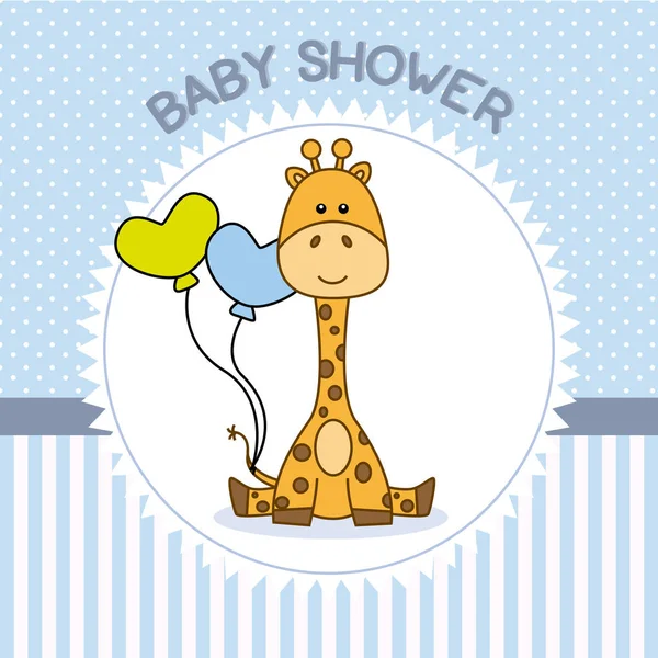 Baby shower boy — Stock Vector