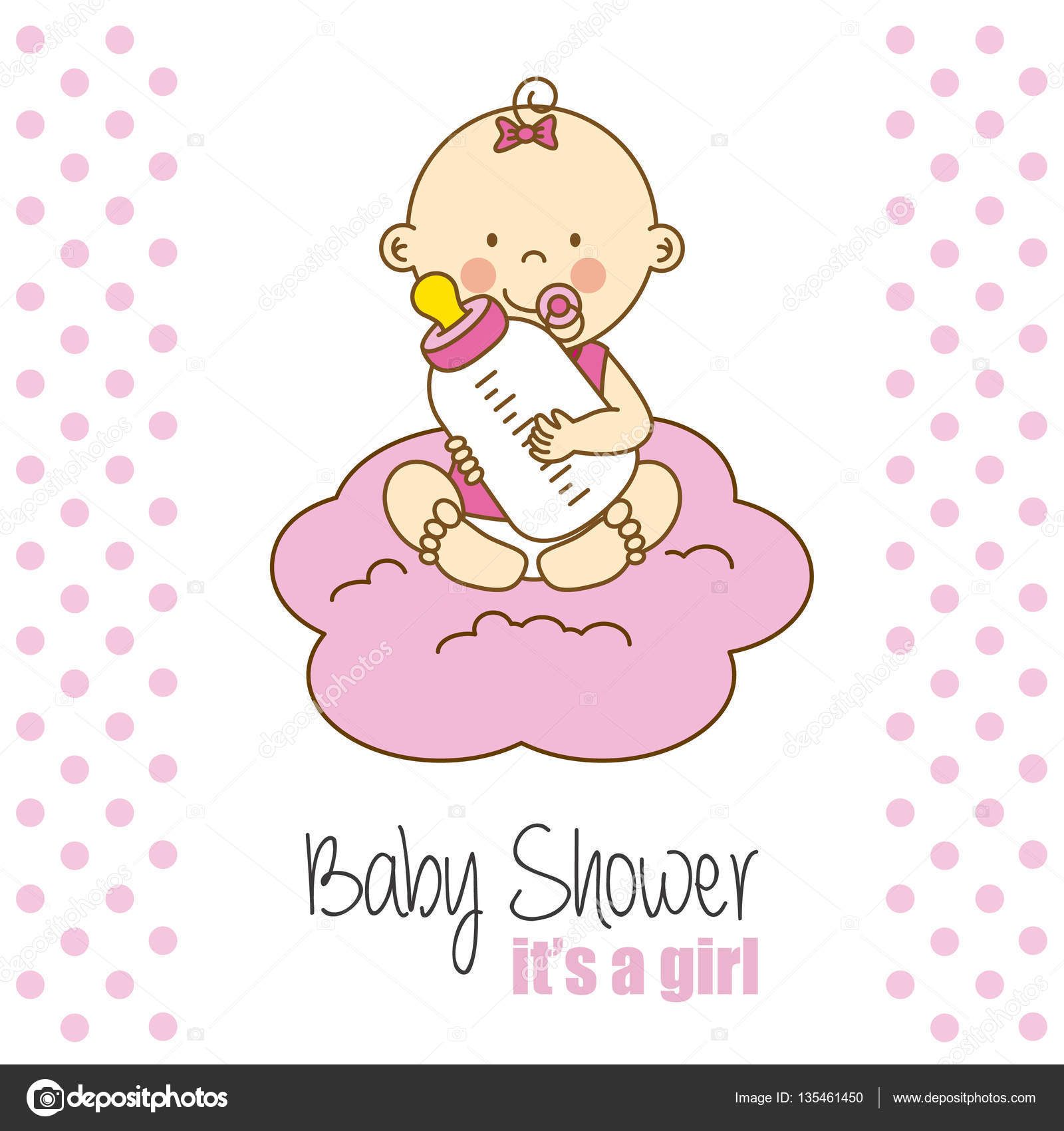 Baby Girl Shower Card Vector Image By C Sbego Vector Stock Baby Girl Shower Card Vector Image By C Sbego Vector Stock