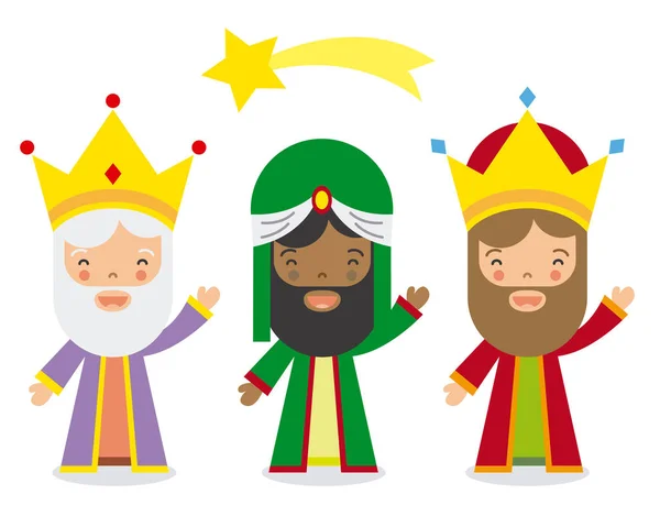 Los tres reyes de oriente — Vector de stock