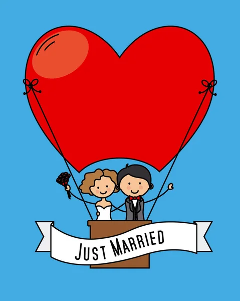 Juste une carte de mariage — Image vectorielle