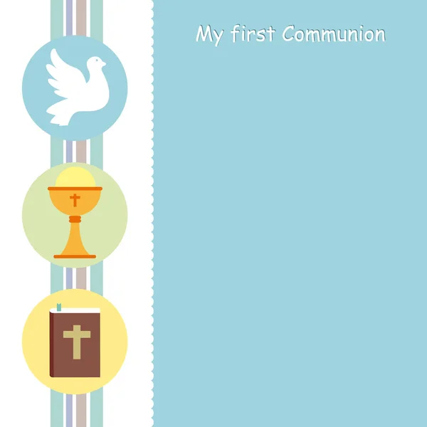 Ma première carte de communion — Image vectorielle