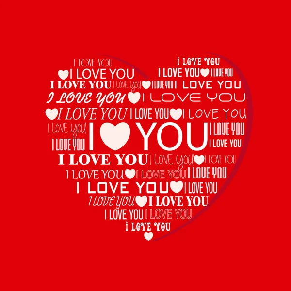 Heart i love you — Stock Vector