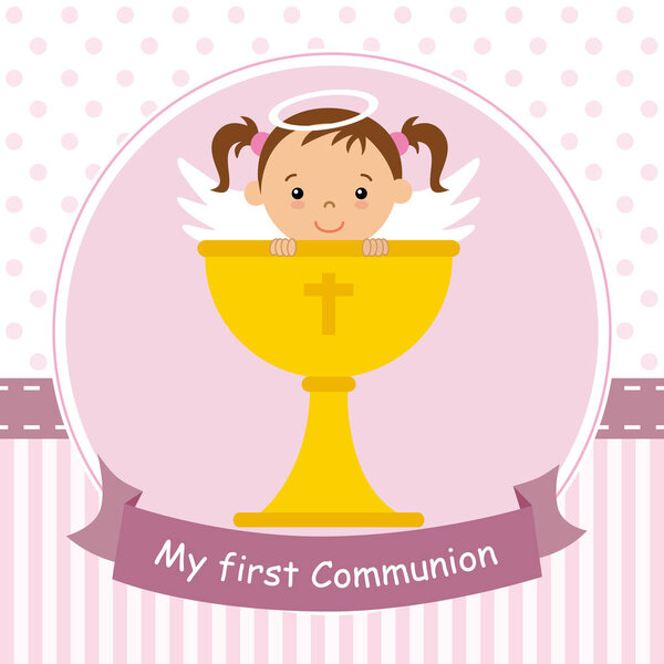 my first communion card