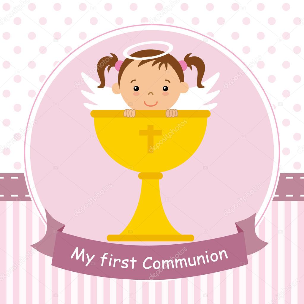 my first communion card