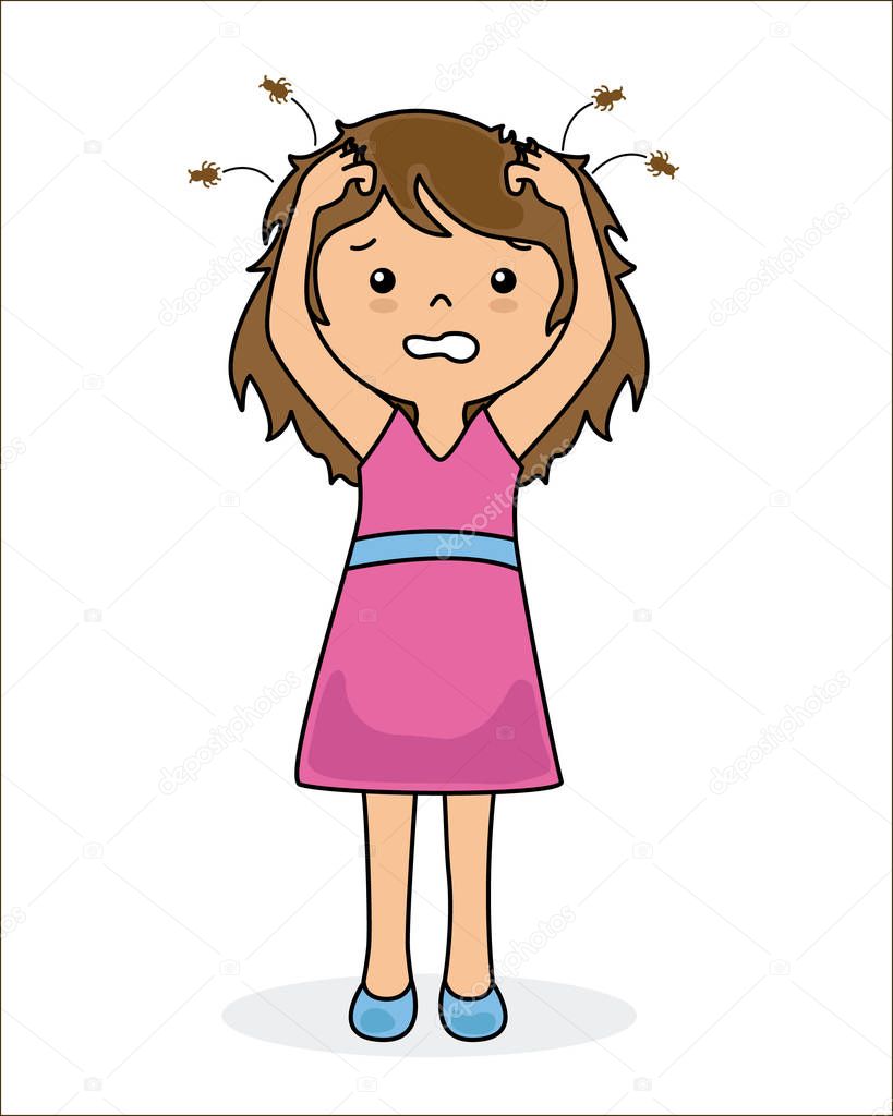 Girl with lice