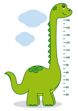 metre duvar dinozor
