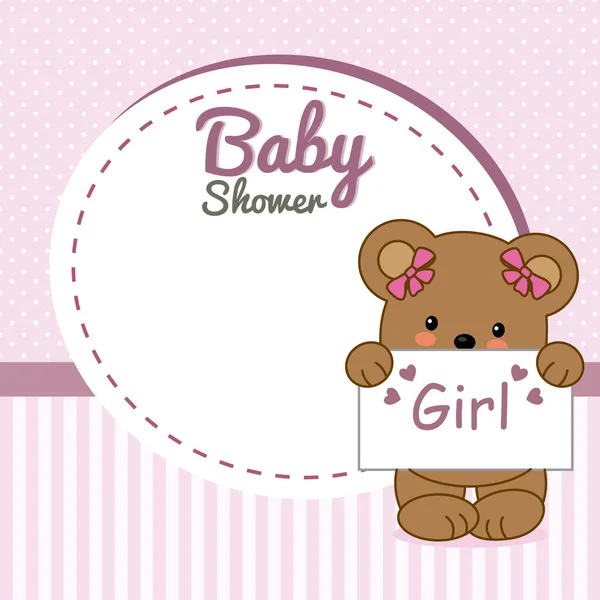 Zaproszenie na baby shower — Wektor stockowy