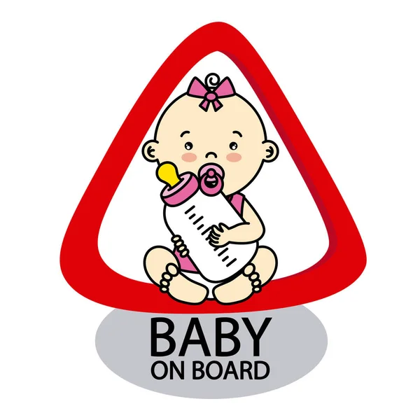 Señal de bebé a bordo — Vector de stock