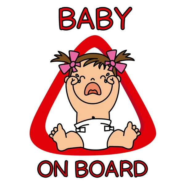 Baby on Board Sign — Stock Vector