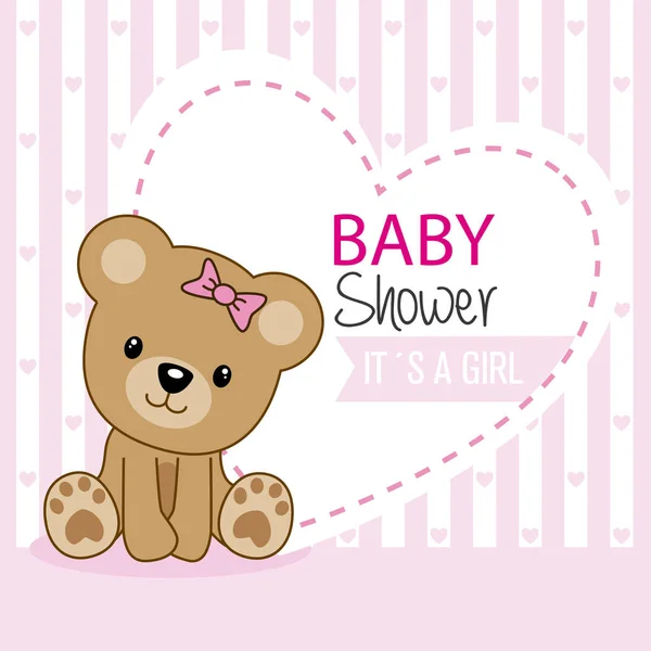 Baby shower girl — Stockvector