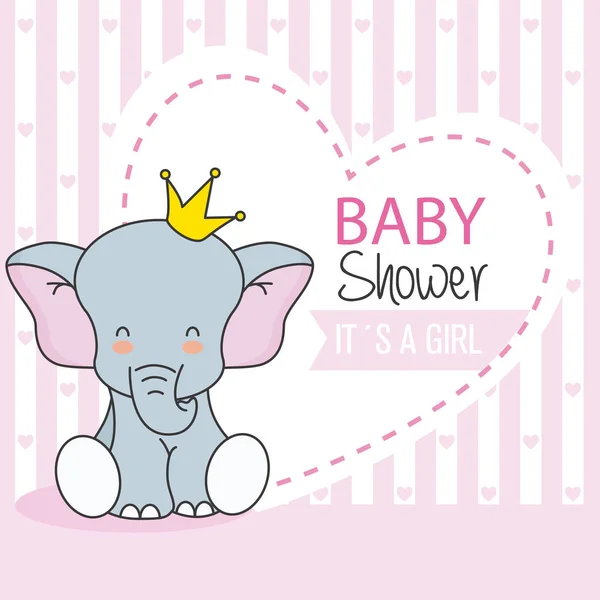 Baby Shower Mädchen — Stockvektor
