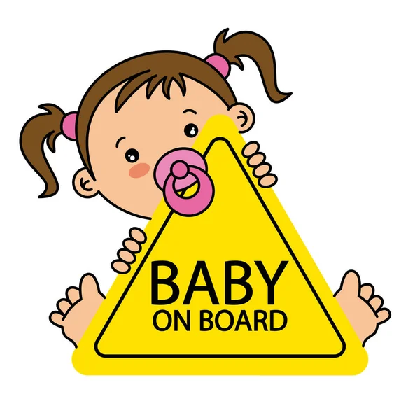 Baby an Bord — Stockvektor