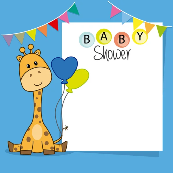 Baby Douche Jongen — Stockvector