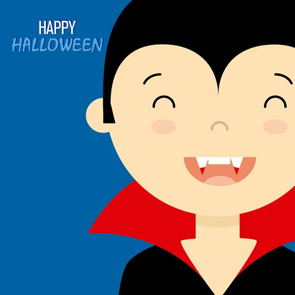Child disguised as a vampire — Stock Vector