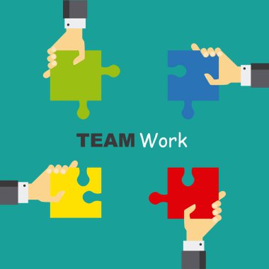 ekip çalışması kavramı vektör