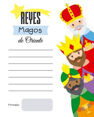 Letter to The three wise men clipart