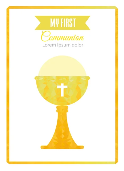 My first communion card — Stock Vector