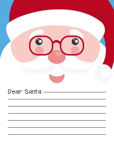 Carta a Santa Claus — Vector de stock