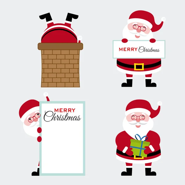 Set van de kerstman — Stockvector