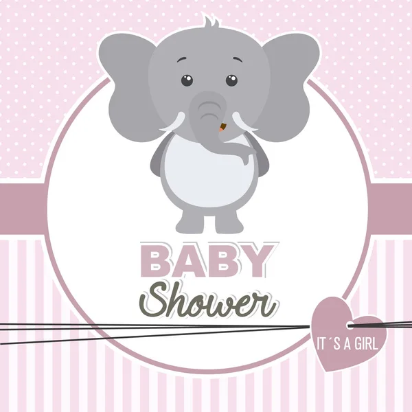 Kız bebek duş — Stok Vektör