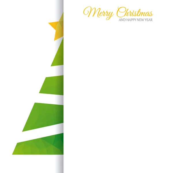 Cartão Natal Árvore Abstrata Com Espaço Para Texto — Vetor de Stock