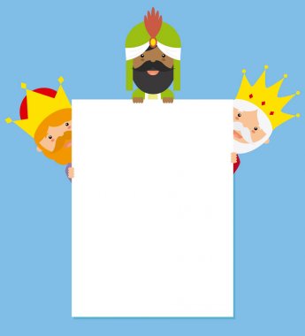 letter for three wise men. space for text clipart