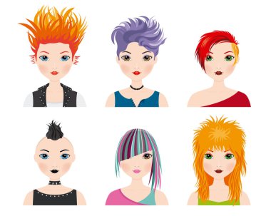 Kız avatarlar punk tarzı ile ayarla