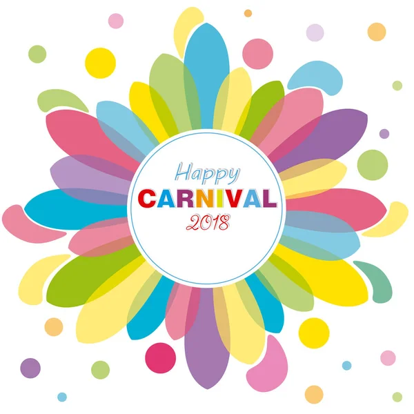 Carte Carnaval Coloré Abstrait Espace Pour Texte — Image vectorielle